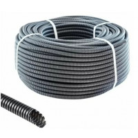 Труба ПВХ Ecoplast гофрированная d20 10м с зондом 20120-10в черная