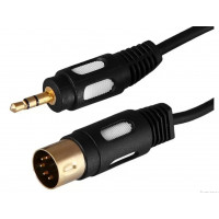 Шнур din 5pin-stereo Rexant 3.5мм d1.5м(gold) 17-2502