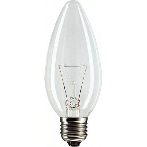 Лампа Philips b35 40w e27 cl свеча прозрачная