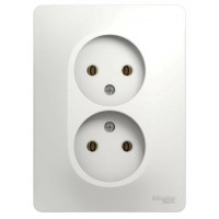 Розетка Schneider Electric Glossa 2-я 2х2 с рамкой