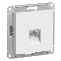 Механизм розетки телефонной Schneider Electric Atlas белый rj11 без рамки atn000181