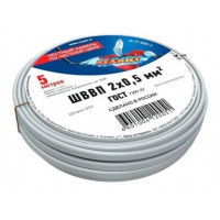 Провод шввп Rexant 2х0.5х5м гост 01-8082-5