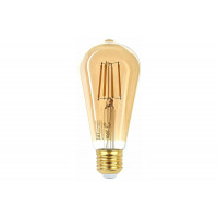 Филаментная лампа Эра f-led st64 e27 7w 824 gold б0047664