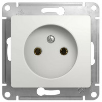 Розетка Schneider Electric Glossa 1-я 2 контакта без рамки белая