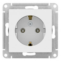 Розетка AtlasDesign 1-я без рамки белая