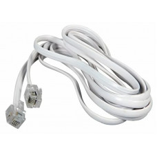 Телефонный шнур Rexant/jett rj-11 3м белый 18-3031/100-003