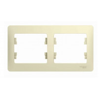 Рамка Schneider Electric Glossa бежевая 2-я gsl000202