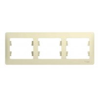 Рамка Schneider Electric Glossa бежевая 3-я gsl000203
