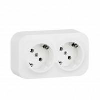 Розетка Legrand Quteo 2-я заземляющий контакт белый 782233