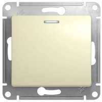 Выключатель Schneider Electric Glossa 1-клавишный с индикацией без рамки бежевый
