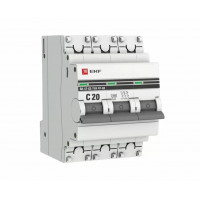 Выключатель автомат Ekf proxima 20а (с) 4.5ka mcb4763-3-20с-pro ba 47-63