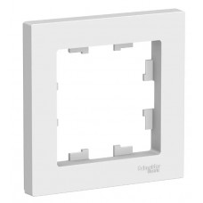 Рамка Schneider Electric Atlas белая 1-я универсальная atn000101