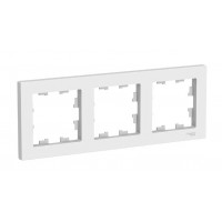 Рамка Schneider Electric Atlas белая 3-я универсальная atn000103